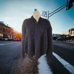 Love stitch furry sweater jacket